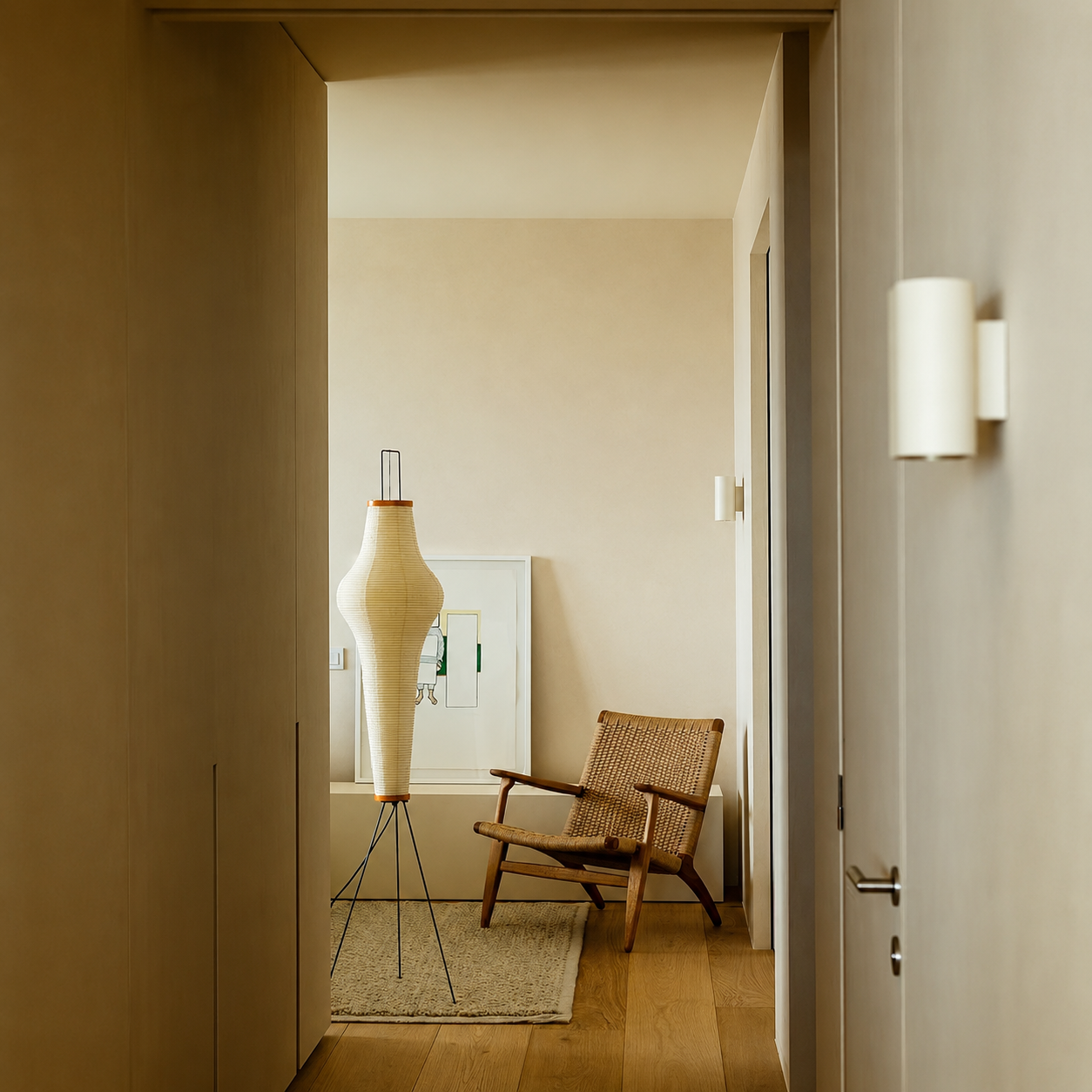 Akari Washi Column Floor Lamp Glowryte