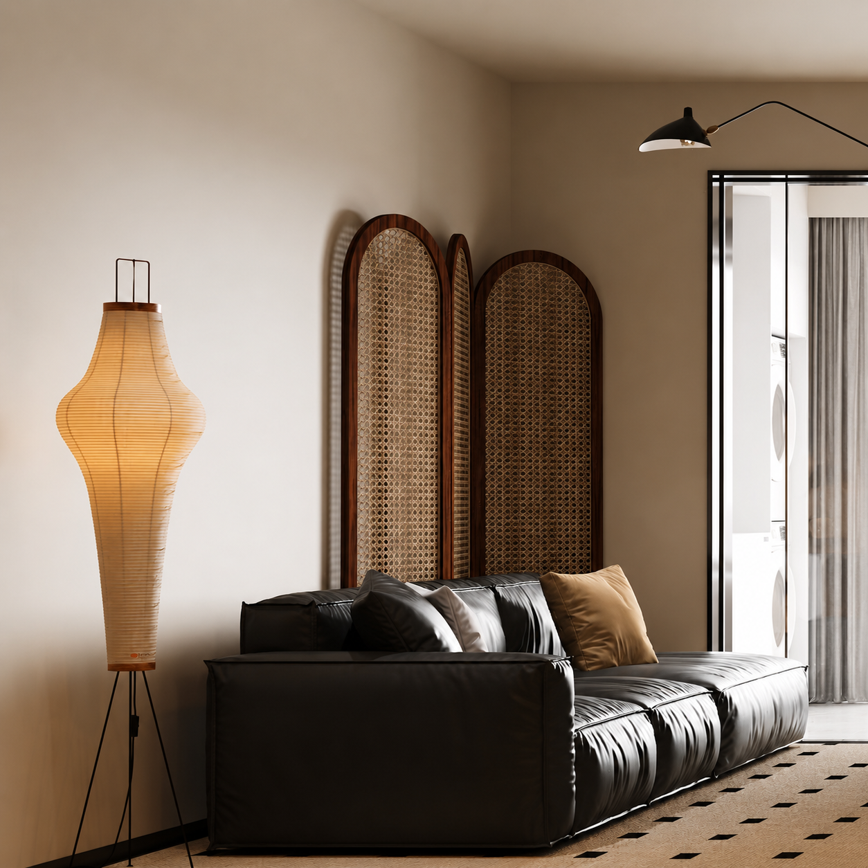 Akari Washi Column Floor Lamp Glowryte