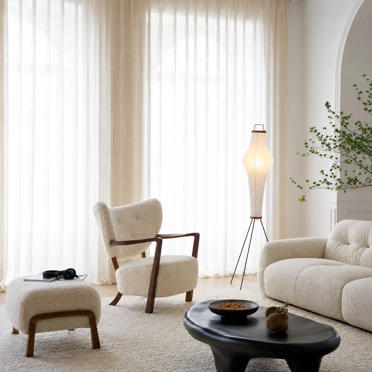 Akari Washi Column Floor Lamp Glowryte