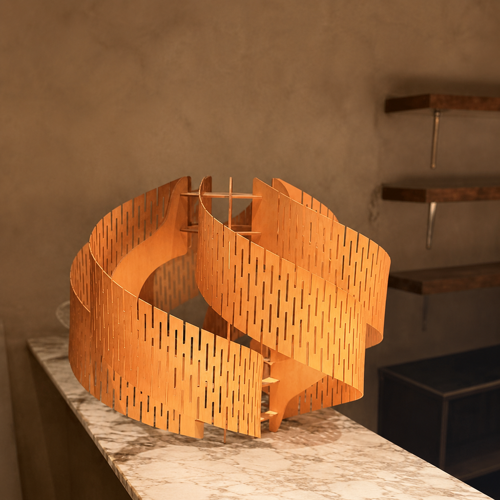 Spiral Wood Chandelier Glowryte