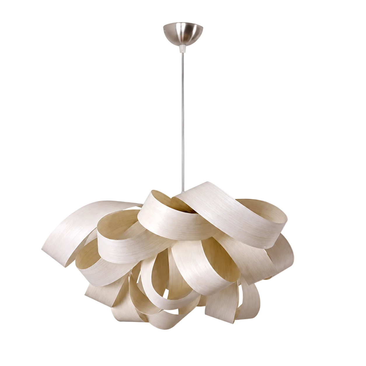 Bloom Wood Veneer Pendant Light Dia 16.5“ (Dia 42 cm) Light Wood Glowryte