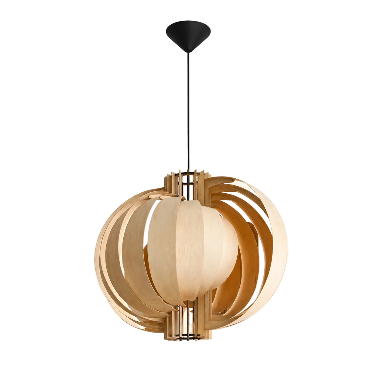Orb Wood Pendant Light Glowryte