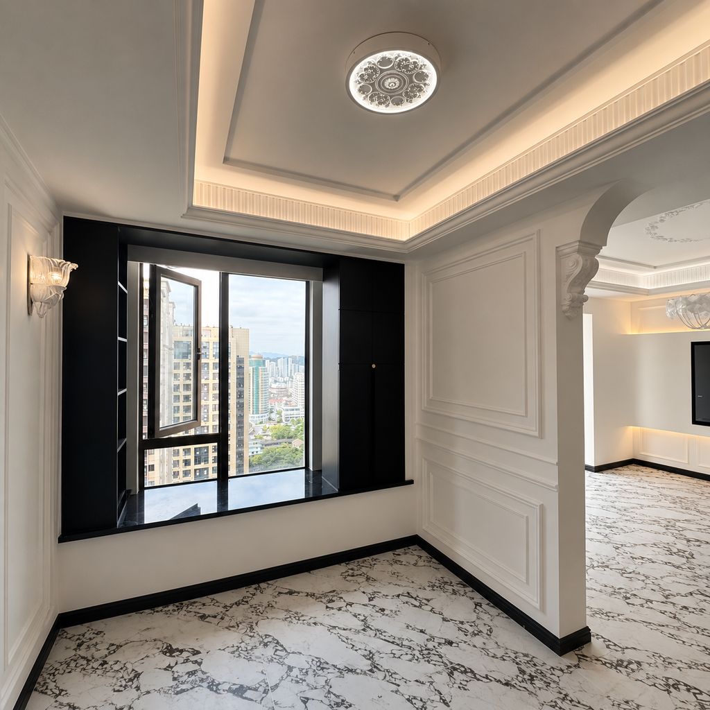 Fleur Flush Mount Ceiling Light Small- Dia 13" × H 1.5" (Dia 33 × H 4 cm) White Glowryte