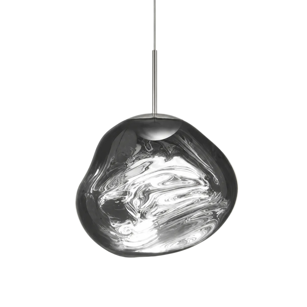 Lava Pendant Light Dia 7.8" (Dia 20 cm) Silver Glowryte