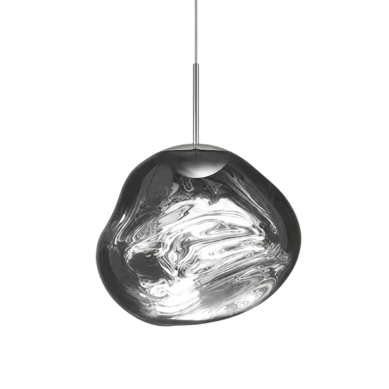 Lava Pendant Light Dia 7.8" (Dia 20 cm) Silver Glowryte