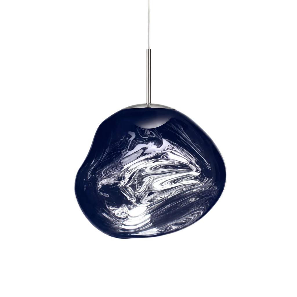 Lava Pendant Light Dia 7.8" (Dia 20 cm) Dark Blue Glowryte