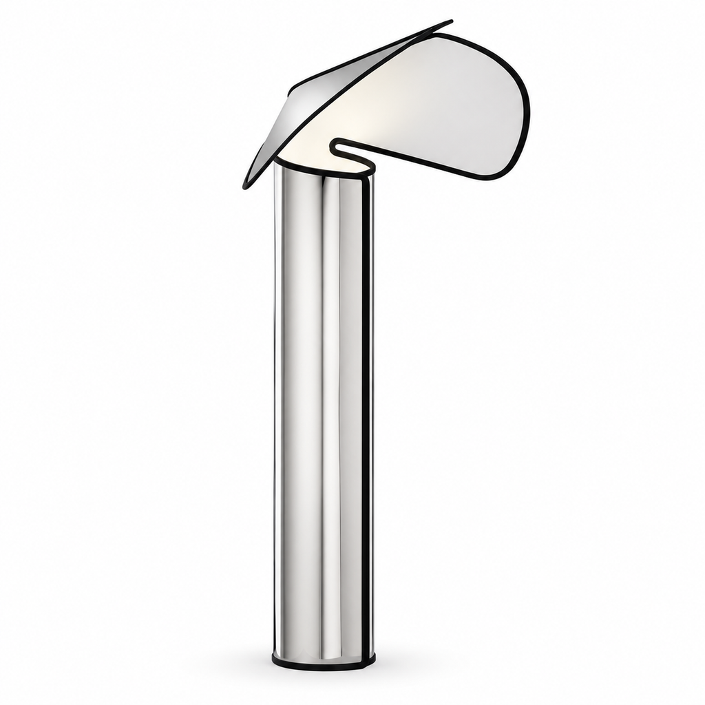 Chiara Folded Stainless Steel Lamp Chrome Floor Lamp: W 29.9" × H 60.6" (76 × 154 cm) Glowryte