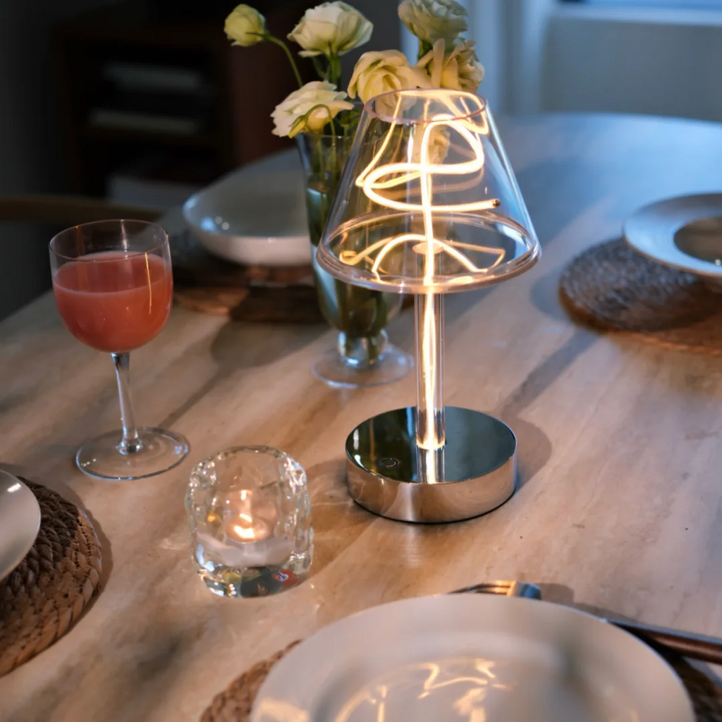 Clara Looped Filament Cordless Table Lamp Glowryte