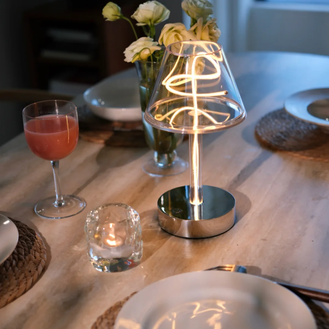 Clara Looped Filament Cordless Table Lamp Glowryte
