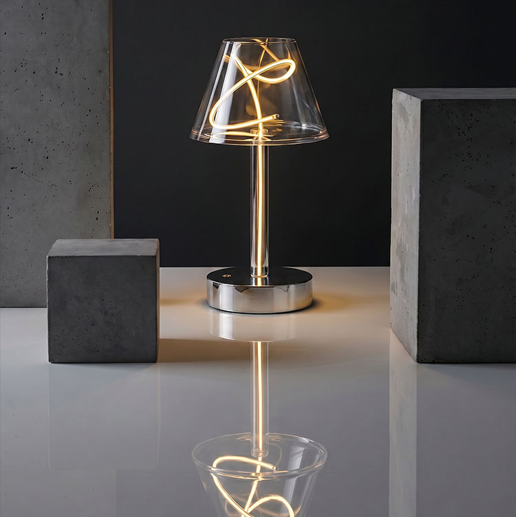 Clara Looped Filament Cordless Table Lamp Glowryte