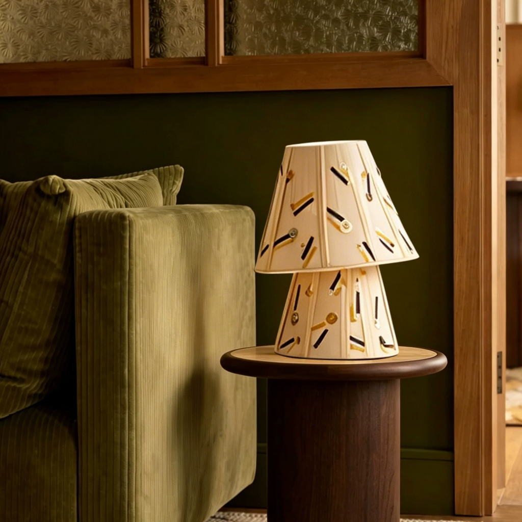 Colette Embroidered Fabric Table Lamp Glowryte