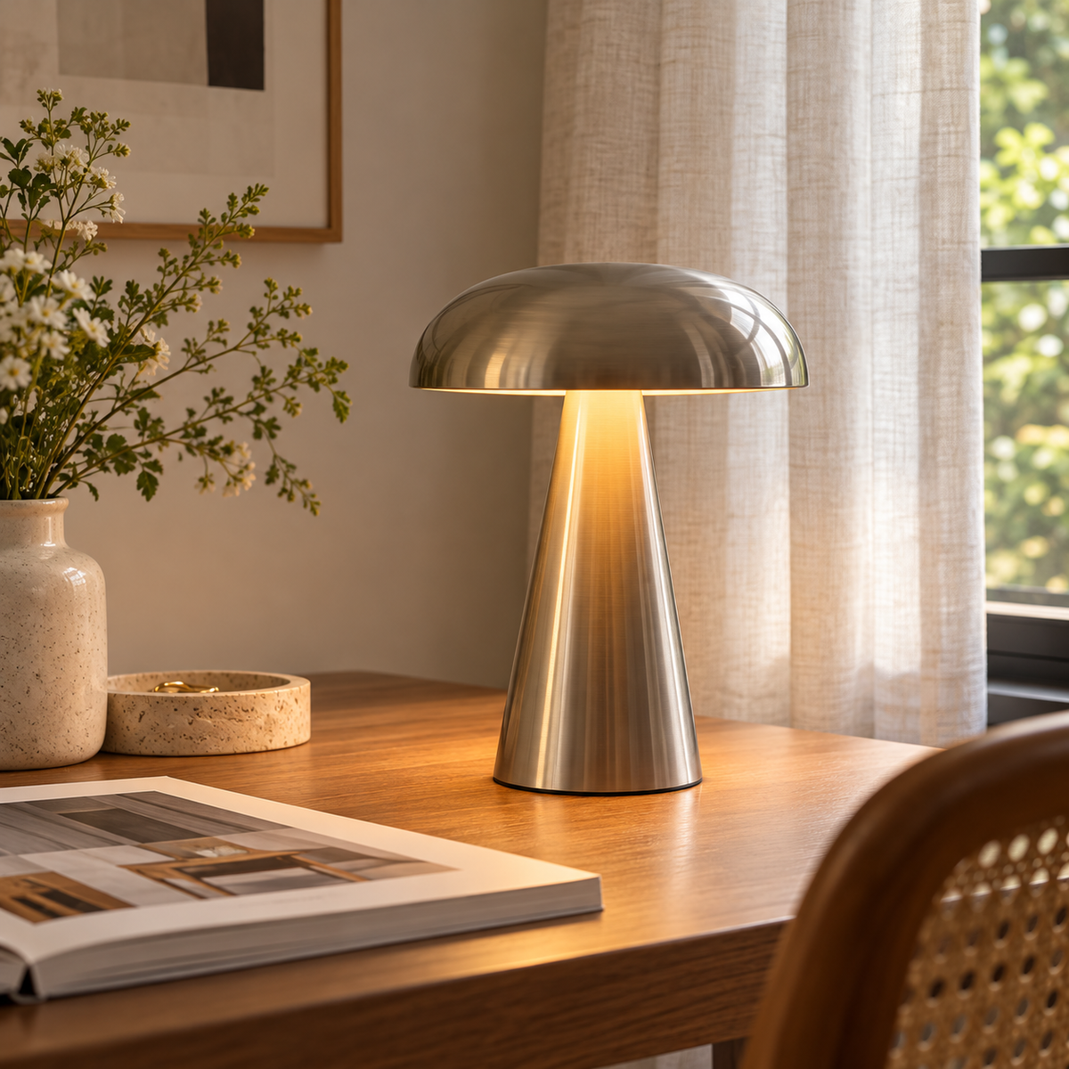 Como Portable Mushroom Table Lamp Glowryte