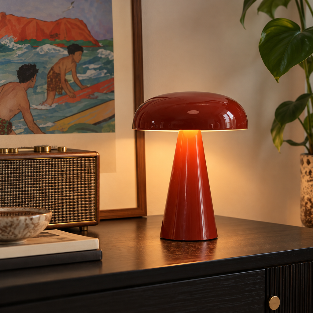 Como Portable Mushroom Table Lamp Glowryte