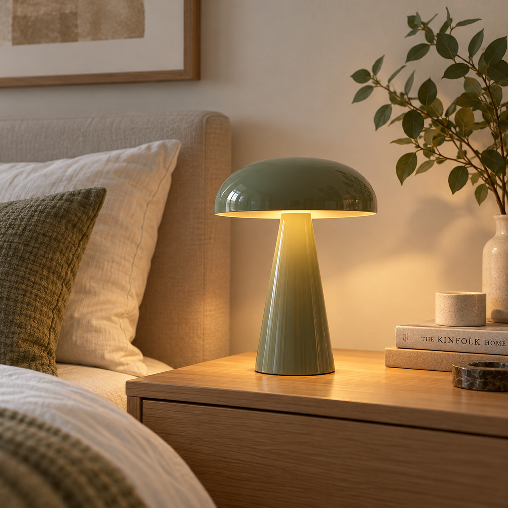 Como Portable Mushroom Table Lamp Glowryte