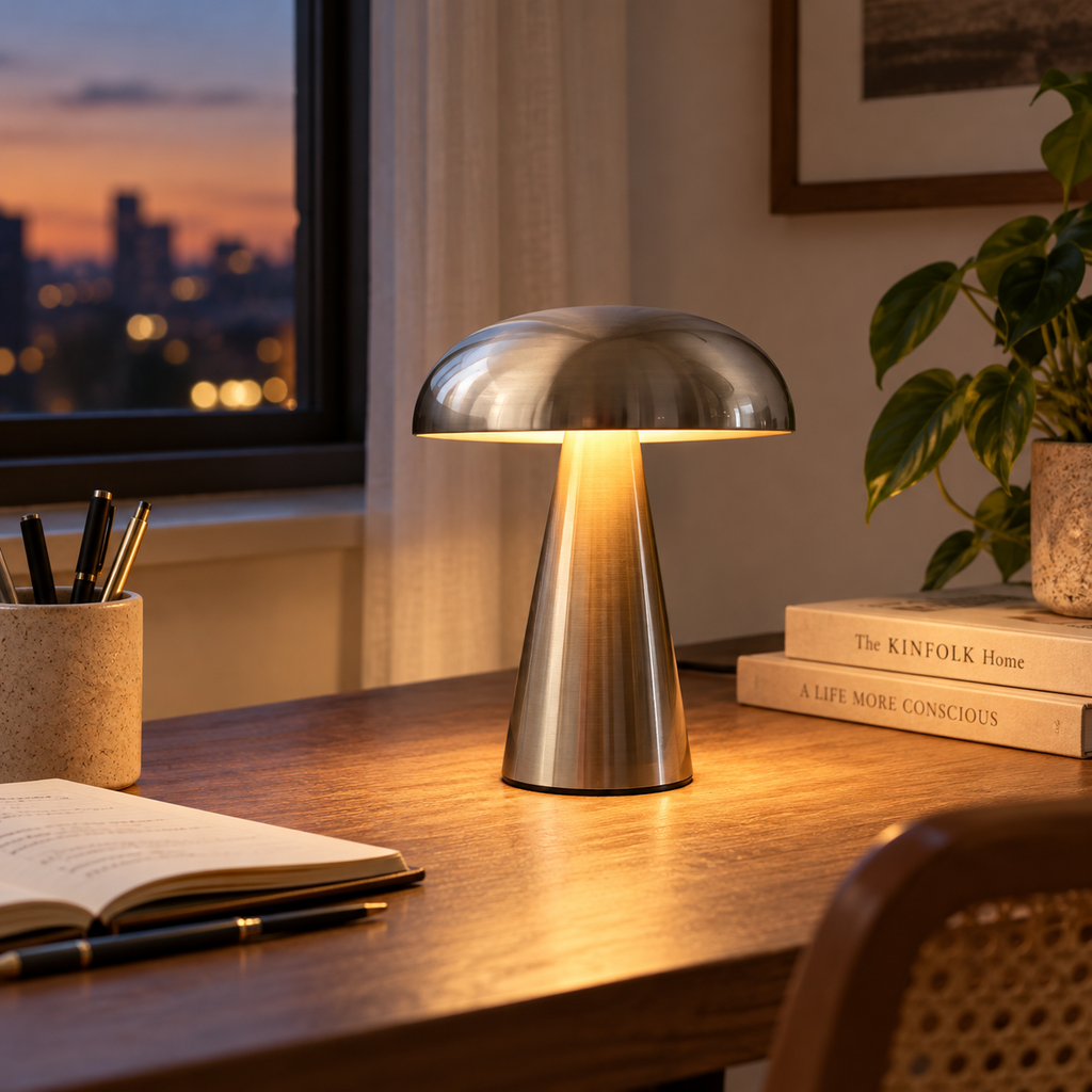Como Portable Mushroom Table Lamp Glowryte