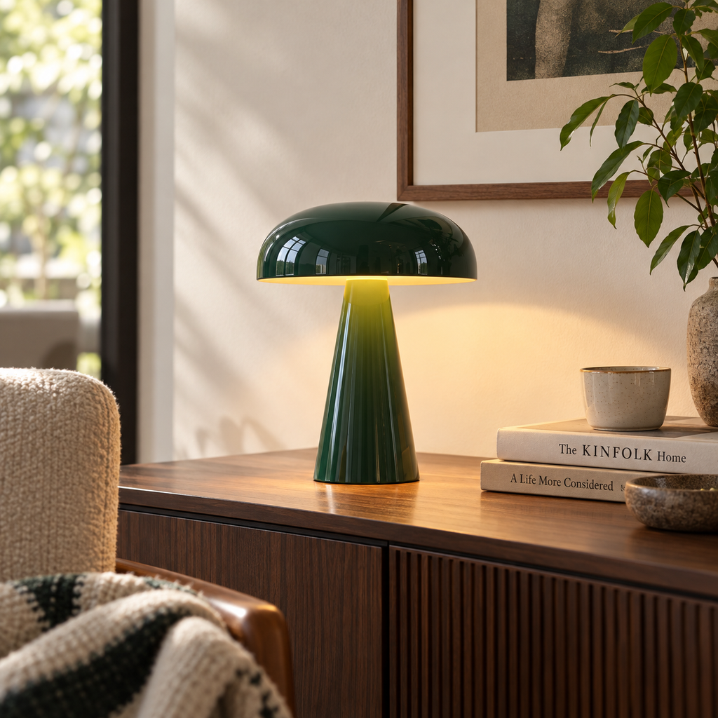 Como Portable Mushroom Table Lamp Glowryte