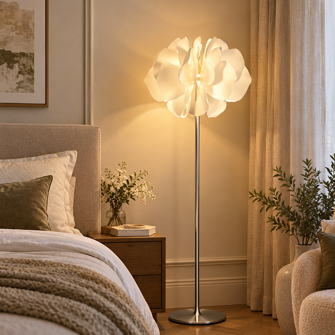 Dahlia Sculptural Ceramic Blossom Lamp Glowryte