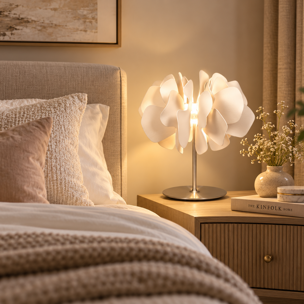 Dahlia Sculptural Ceramic Blossom Lamp Glowryte