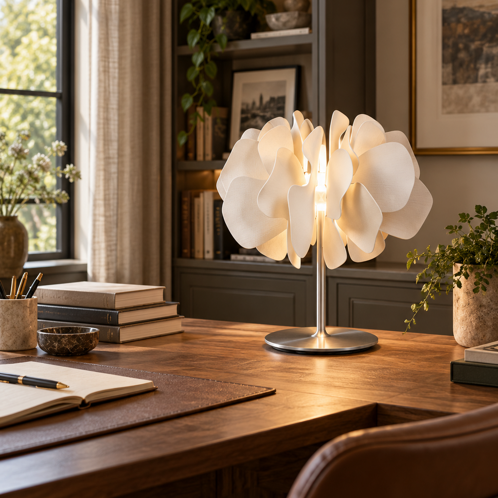 Dahlia Sculptural Ceramic Blossom Lamp Glowryte