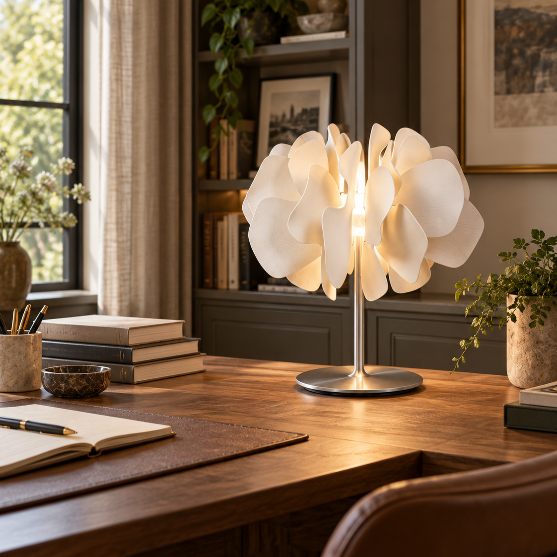 Dahlia Sculptural Ceramic Blossom Lamp Glowryte