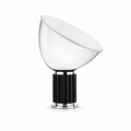 Dome Glass Saucer Table Lamp Black Glowryte