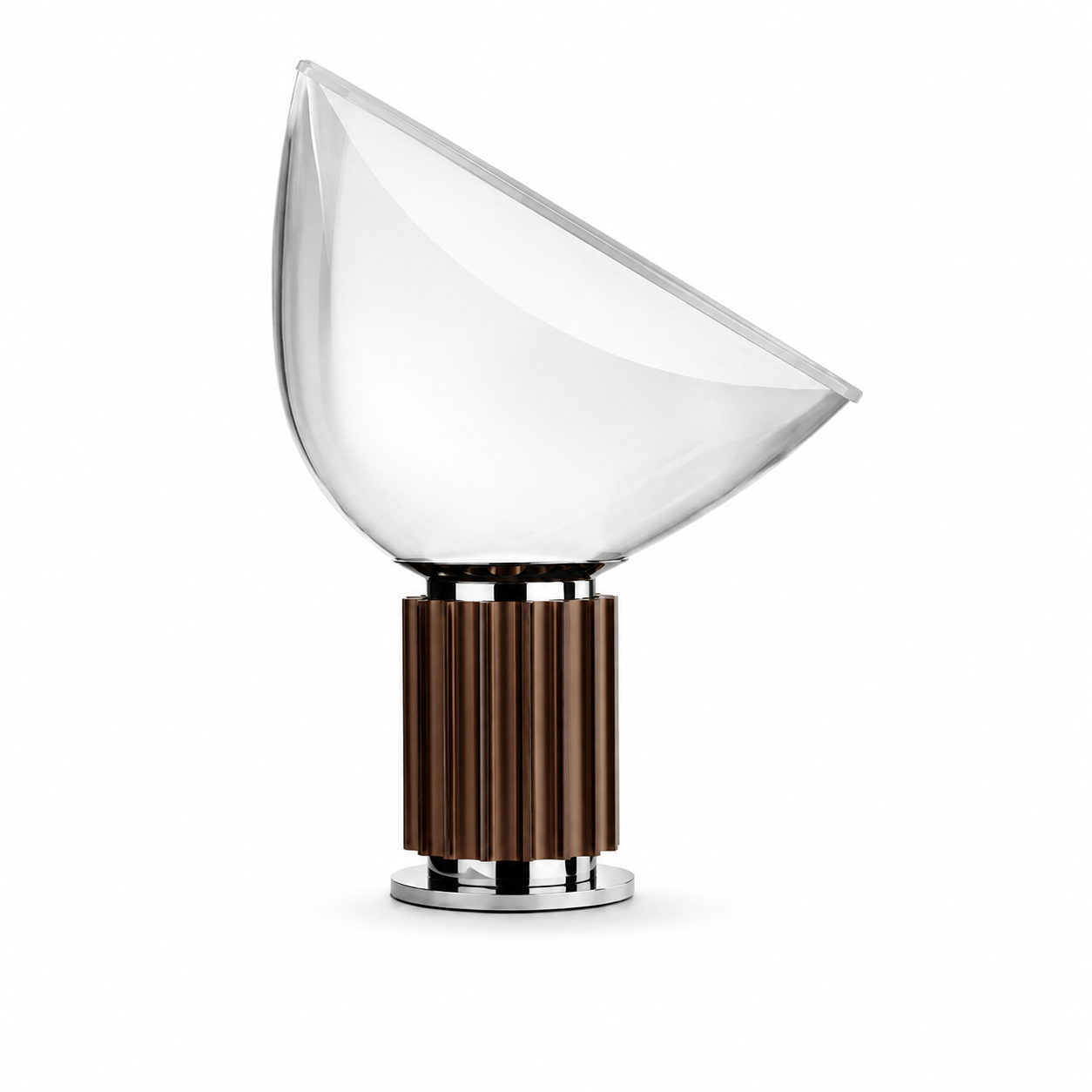 Dome Glass Saucer Table Lamp Bronze Glowryte