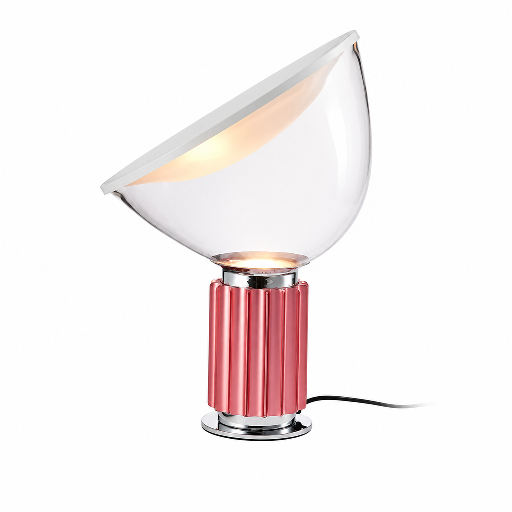Dome Glass Saucer Table Lamp Rose gold Glowryte