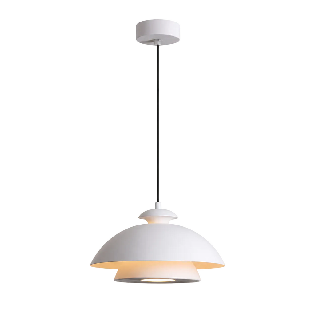 Dome Shield Pendant White Glowryte