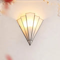 Elowen Deco Fan Sconce L 12.2” × H 15“ (L 31 × H 38 cm) Matte Black + White Glowryte