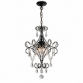 Evangeline Vintage Crystal Chandelier Matte Black Glowryte