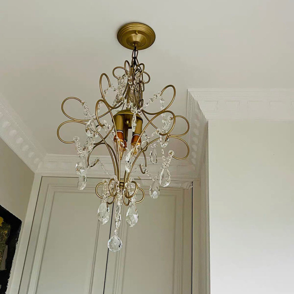 Evangeline Vintage Crystal Chandelier Glowryte