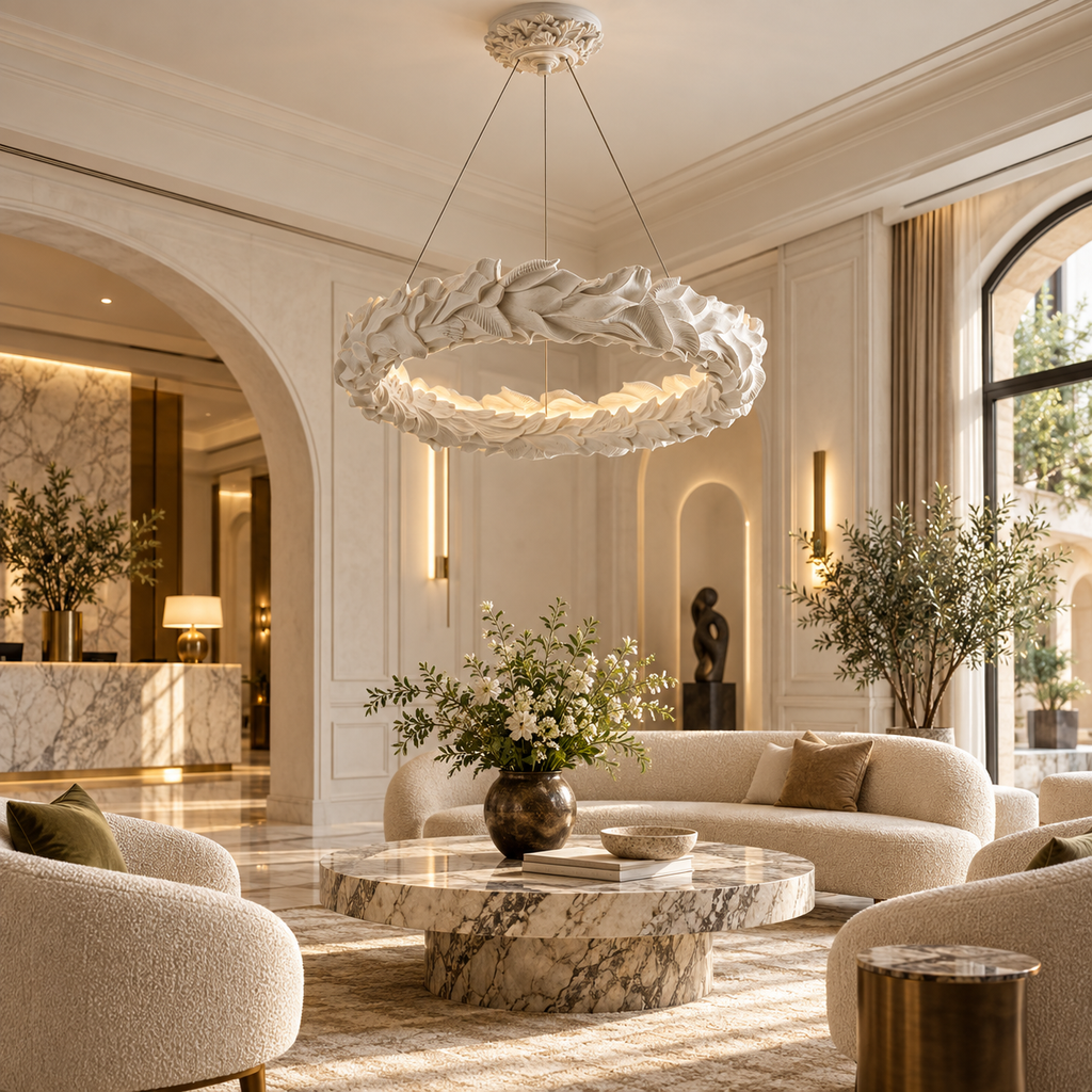 Feuille Sculptural Leaf Ring Chandelier Glowryte
