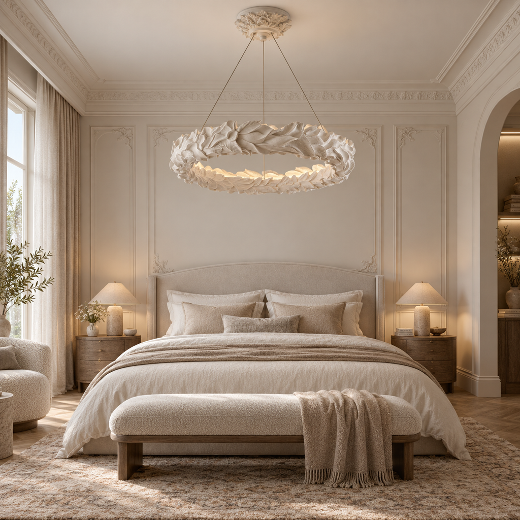 Feuille Sculptural Leaf Ring Chandelier Glowryte