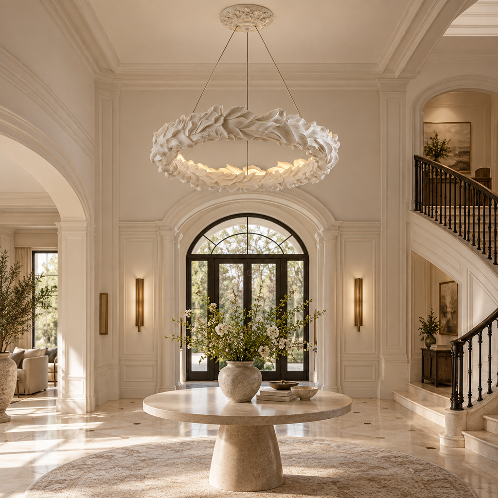 Feuille Sculptural Leaf Ring Chandelier Glowryte
