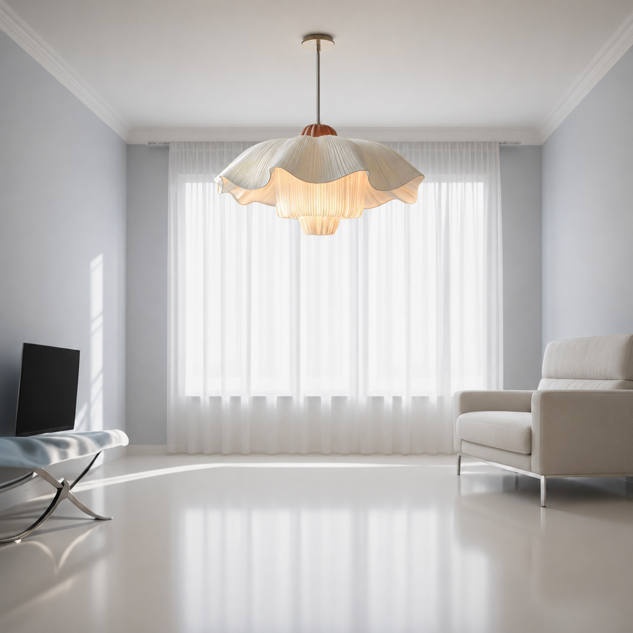 Fleur French Linen Pendant Light Glowryte