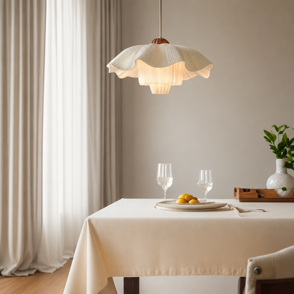 Fleur French Linen Pendant Light Glowryte