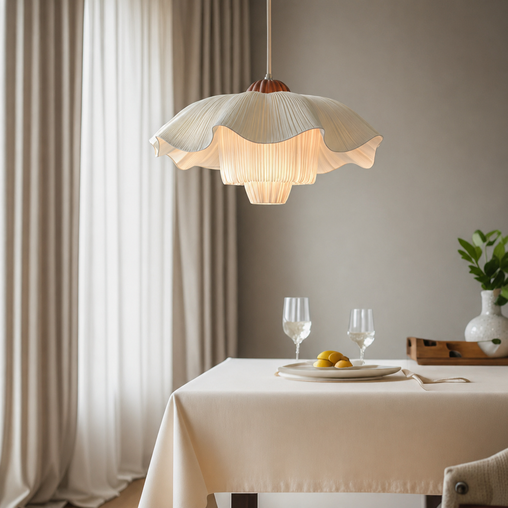 Fleur French Linen Pendant Light Glowryte