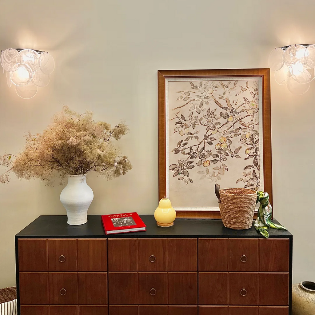 Fleur Glass Disc Wall Sconce Glowryte
