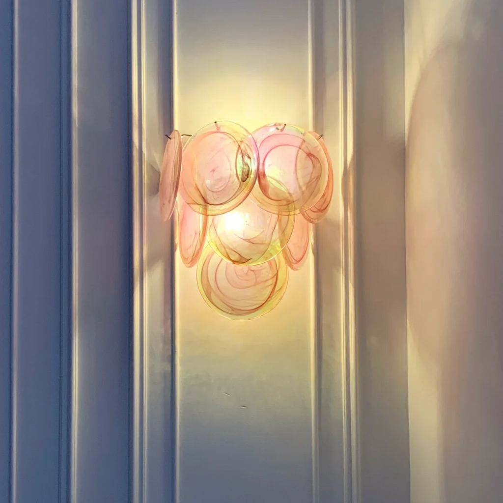 Fleur Glass Disc Wall Sconce Glowryte