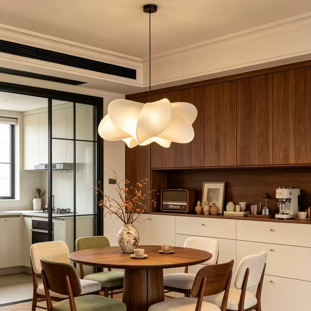 Floria Sculptural Silk Petal Pendant Light