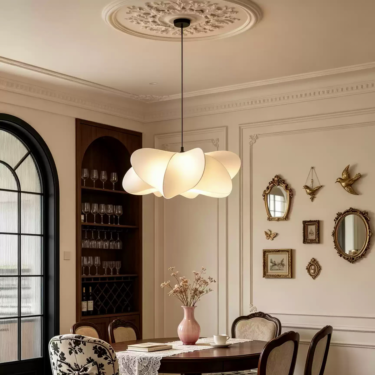 Floria Sculptural Silk Petal Pendant Light