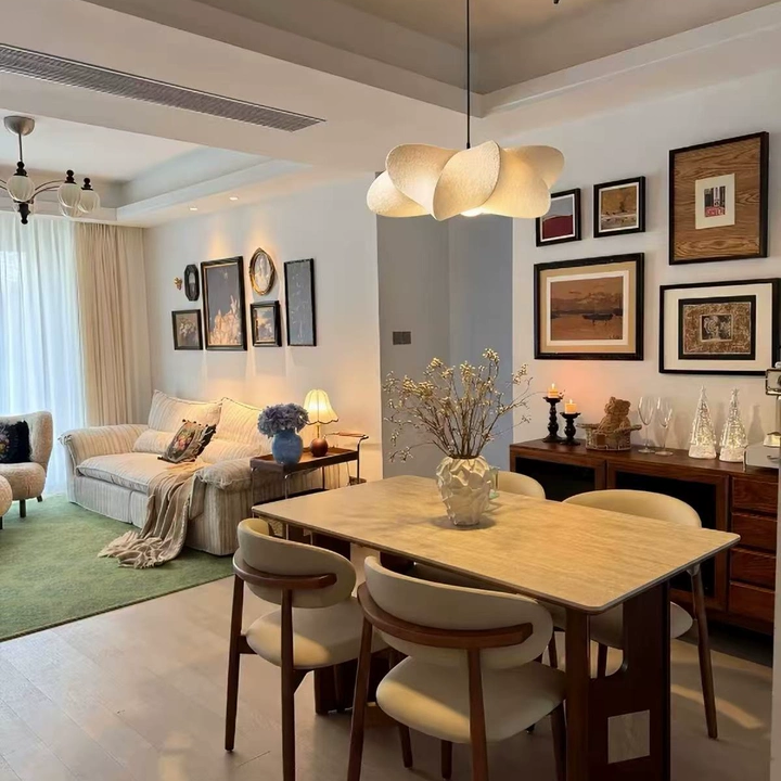 Floria Sculptural Silk Petal Pendant Light