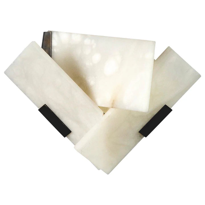 Fly Alabaster Fan Wall Sconce L 10.2" × H 8.2” (L 26 × H 21 cm) Right Glowryte