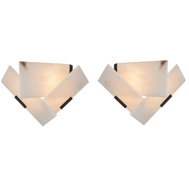 Fly Alabaster Fan Wall Sconce Glowryte
