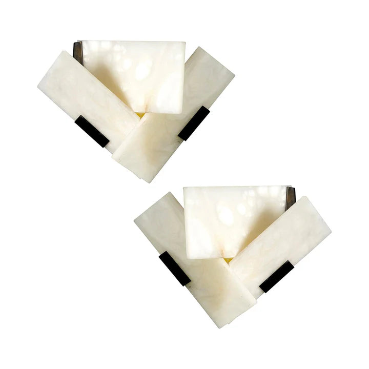 Fly Alabaster Fan Wall Sconce Glowryte