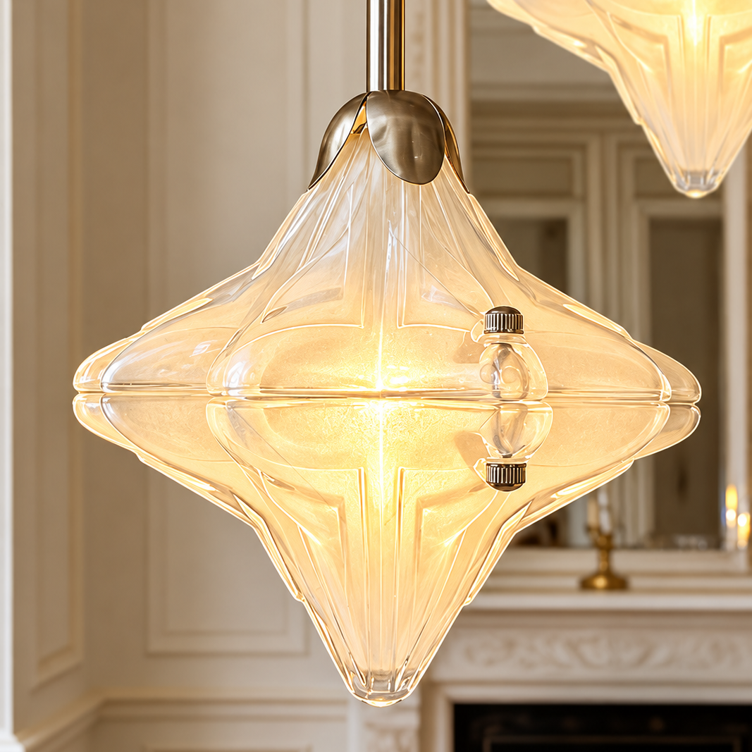 French Vintage Starburst Chandelier Glowryte