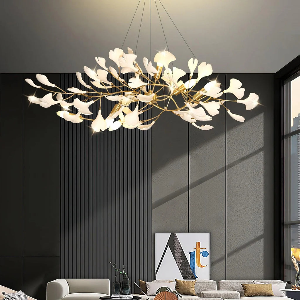 Gingko Bough Chandelier Glowryte