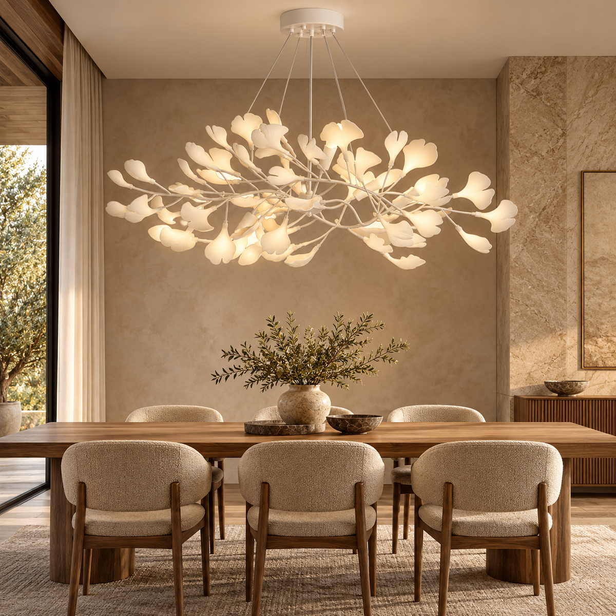 Gingko Bough Chandelier Glowryte