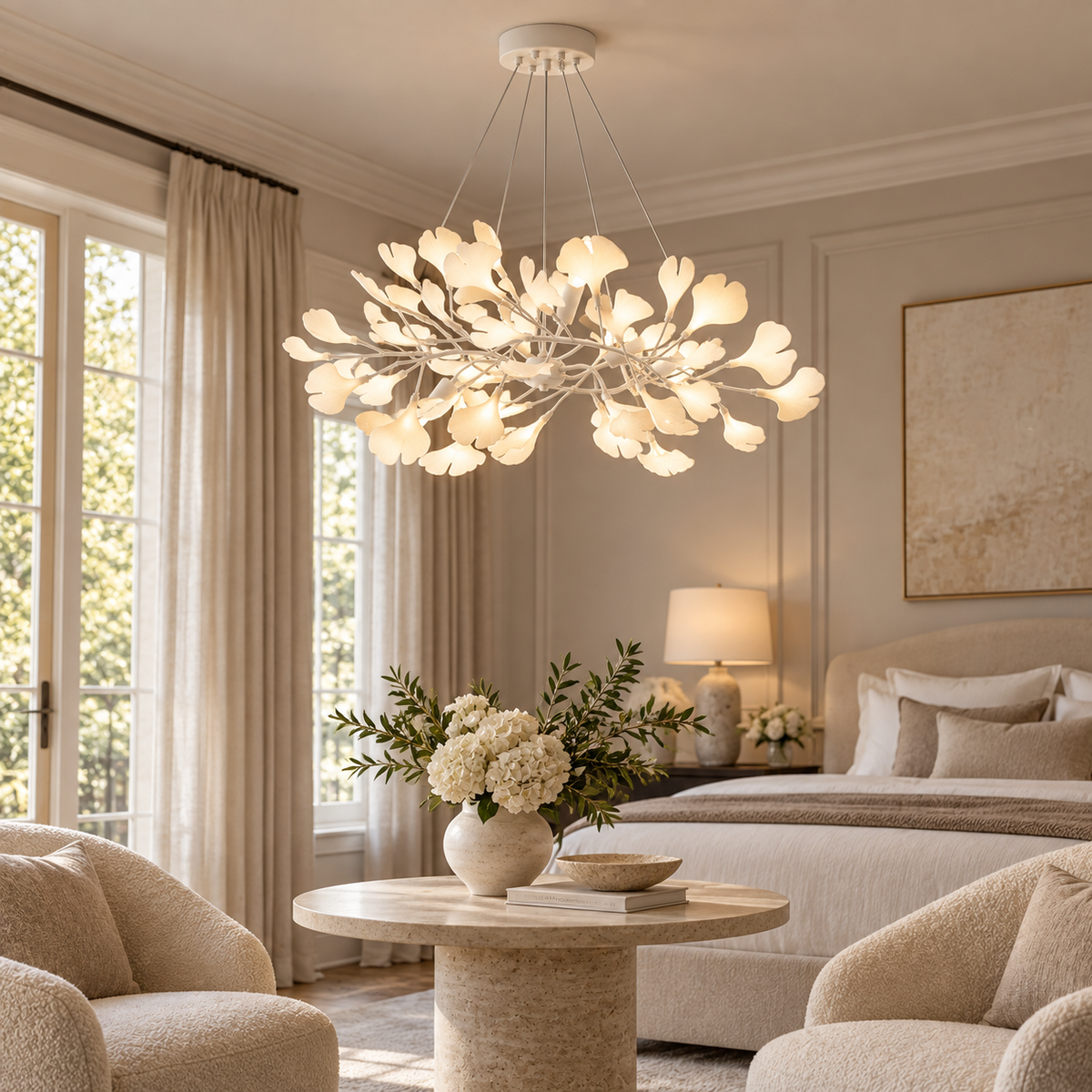 Gingko Bough Chandelier Glowryte