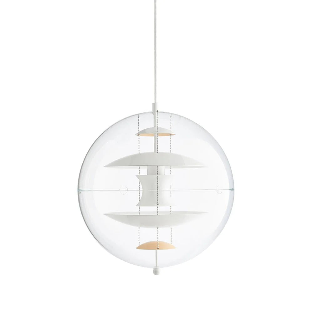 LENS Pendant Dia 15.8″ x H 15.8″ (Dia 40cm x H 40cm) White & Apricot & White ceiling canopy Glowryte
